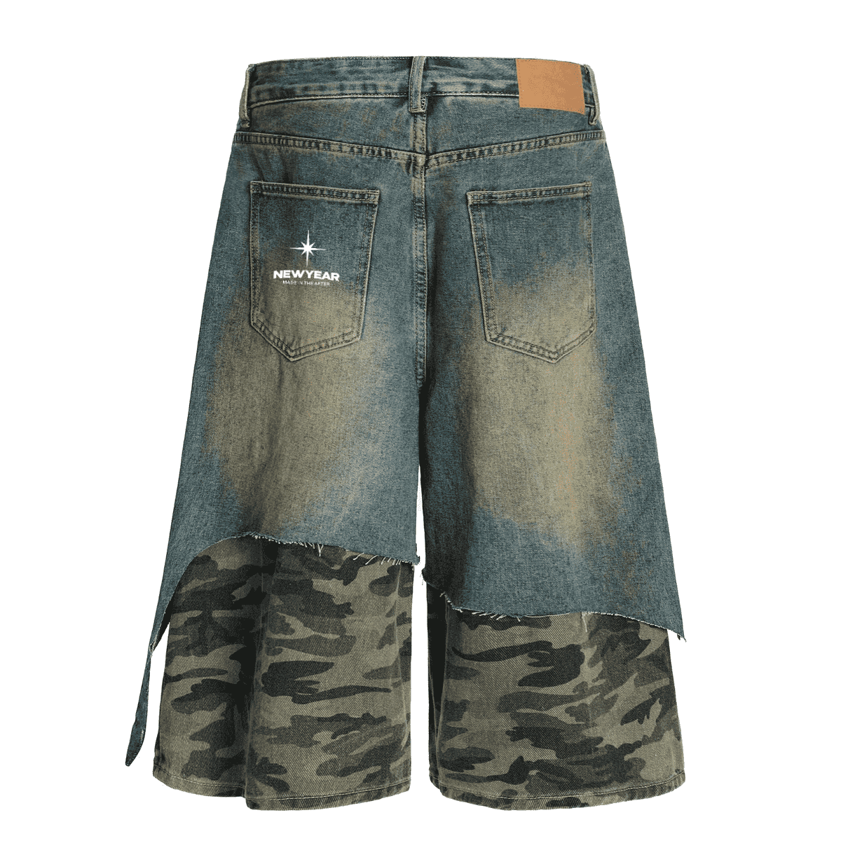 New Year Reset Camouflage Denim Shorts