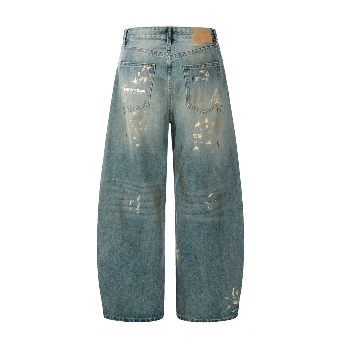 Hand-Painted Baggy Jeans