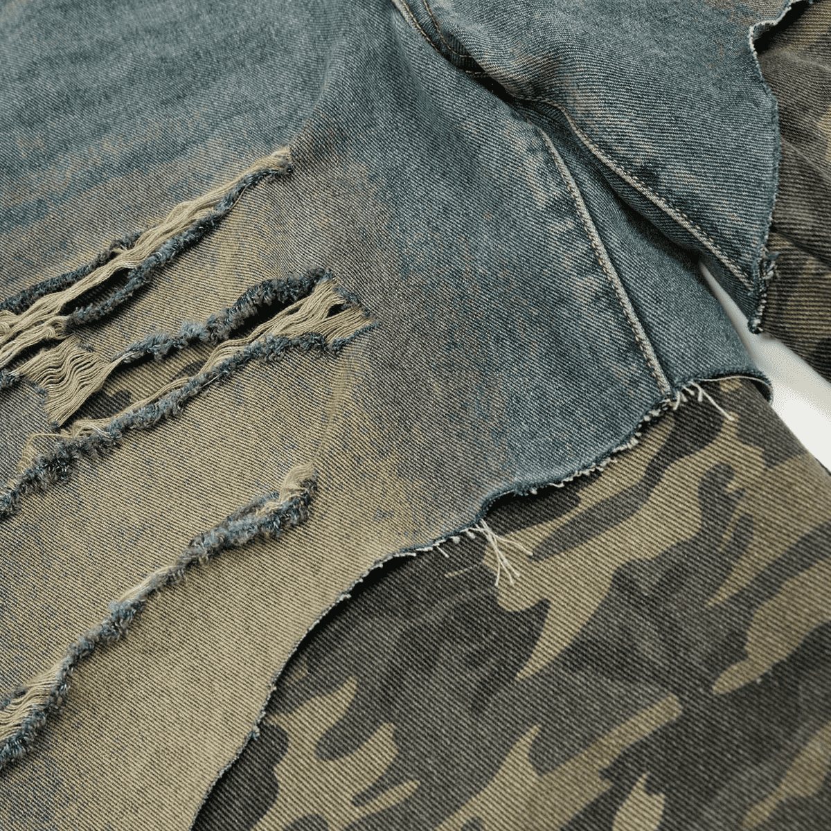 New Year Reset Camouflage Denim Shorts